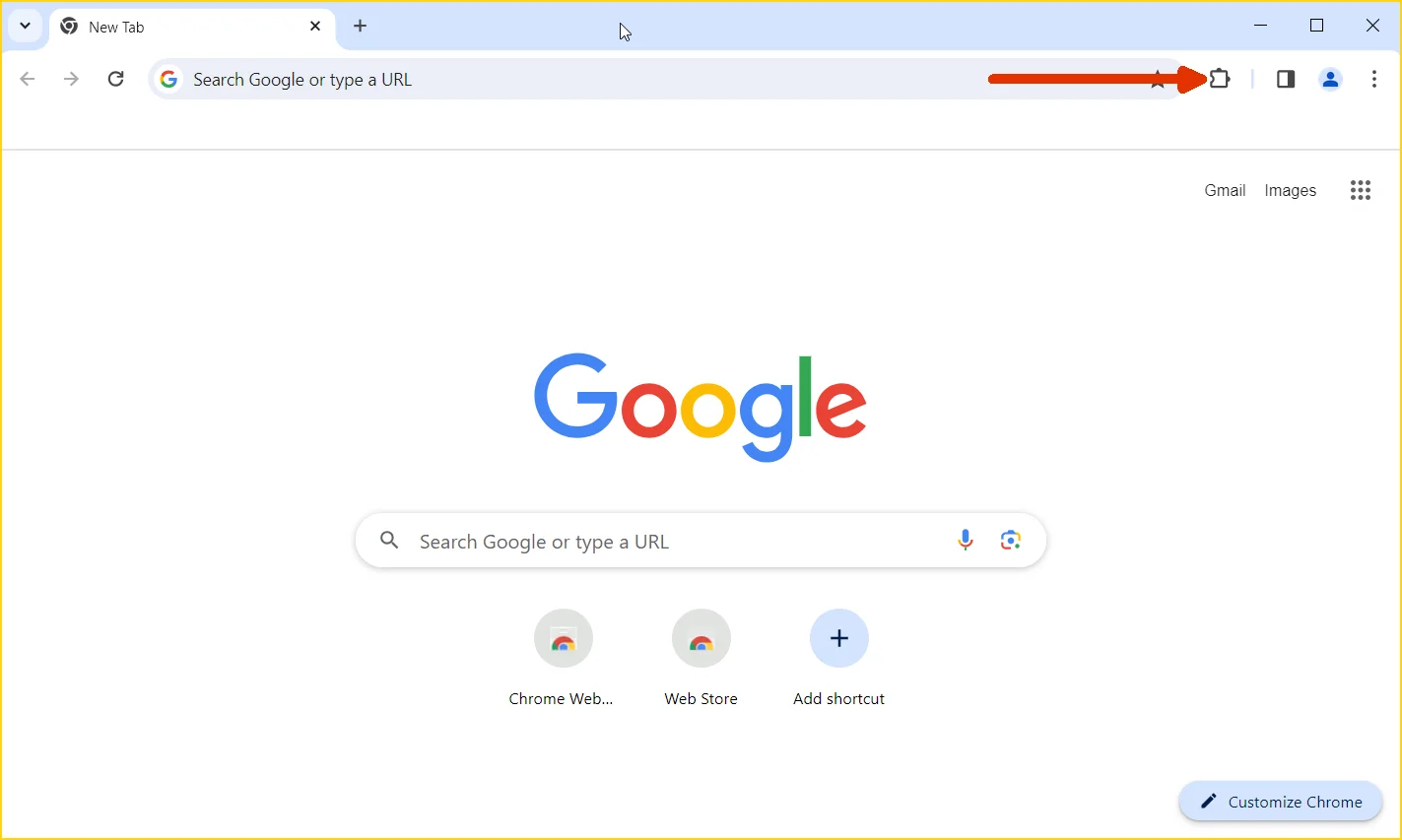 Chrome Extensions page